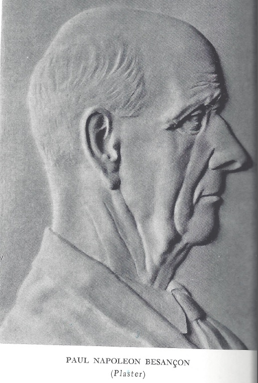 Plaster Profile of Paul Napoléon Besançon by Harry Wickey