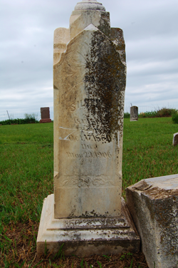 Tombstone of Silven Grisier in Oklahoma